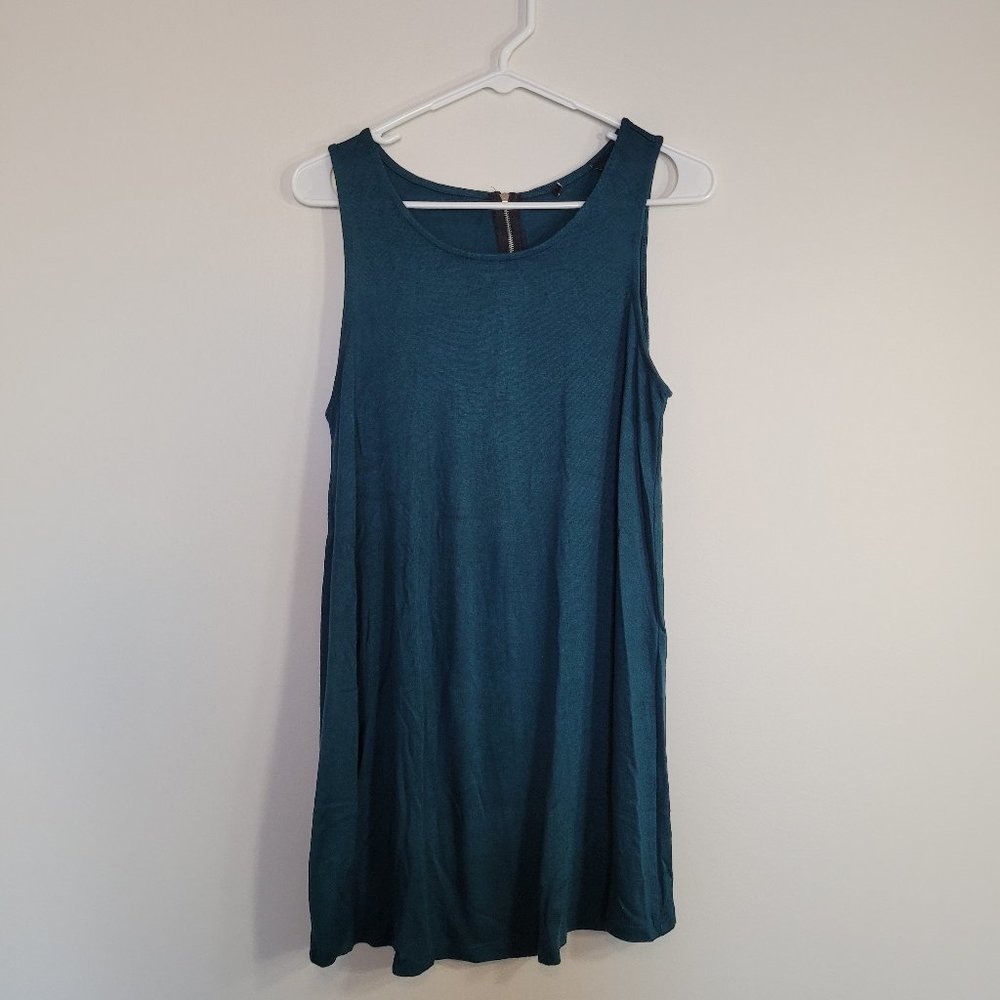 3/$20 Tunic Length Teal Tank Top